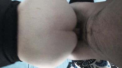 Stretching out the fuckmeat's asshole before dumping a load in it