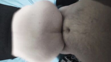 Stretching out the fuckmeat's asshole before dumping a load in it