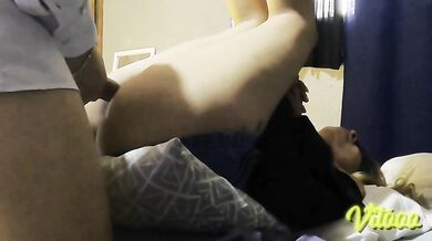 I touch my girlfriend´s vagina, she´s wearing a skirt
