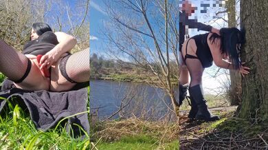 SCOTTISH MILF GETS GAGGED UNTIL SHE WETS HERSELF IN THE WOODS