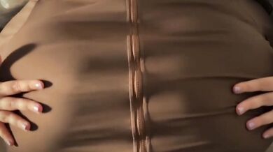 Huge Natural Big Tits in Tight Top - Boob Grabbing and Slapping with Sexy Nipple Play