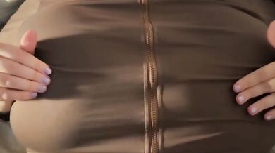 Huge Natural Big Tits in Tight Top - Boob Grabbing and Slapping with Sexy Nipple Play