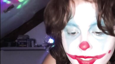 Sexy clown gives you head on Halloween night