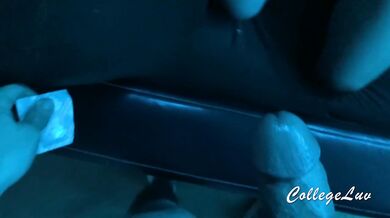 College Teen RIPS condom off - AMATEUR COUCH SEX