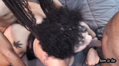Kylie Fae / @kyliefae2 GangBang With DreadHeadBandit And I For Double Facial