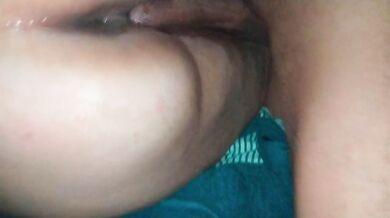 Trying to stick his big dick down his wife's throat: She suffers, but feels horny about it.
