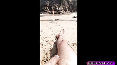 very hot couple on nude beach