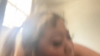Asian thot sucks my dick before work
