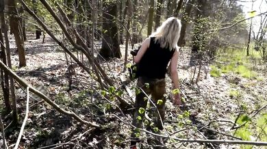 Fan request! Outdoor nude, fucking, pussylicking, cumshot in the forest