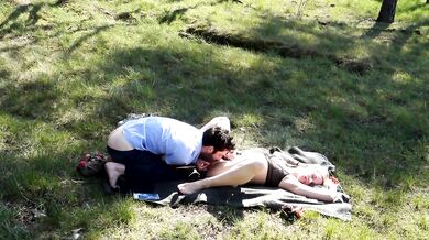 Fan request! Outdoor nude, fucking, pussylicking, cumshot in the forest