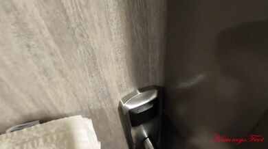 COCK FLASHING Real hotel maid watches me jerk off. she helps with handjob and cum in her panties