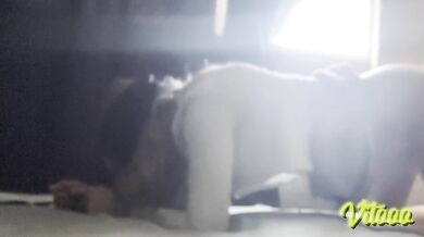 She moans when I put my whole cock inside her, she´s blindfolded