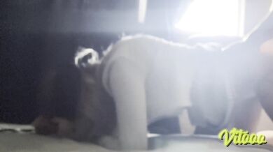She moans when I put my whole cock inside her, she´s blindfolded