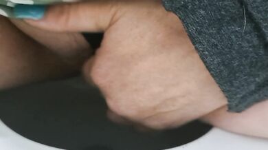 MILF Toilet Piss in Black Panties