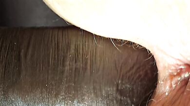 Black dick fat man up close fucking doggystyle, missionary & Jerking off cock on meaty pussy rubbing