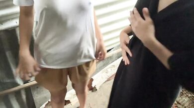 she wants me to fuck her quick outside while my family's watching tv inside the house