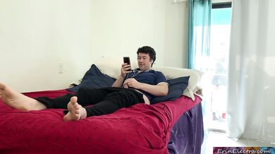 Voyeur stepmom fucks stepson after catching him masturbating