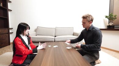 Yumeko Jabami was defeated and humiliated by drinking her rival's cum! Crazy Excitement, anime, hent
