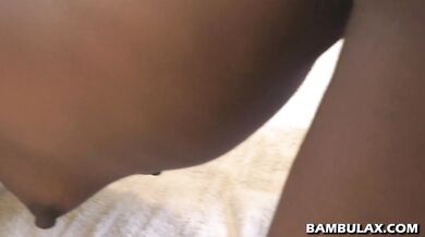 I fuck and cum inside my African ebony housemaid