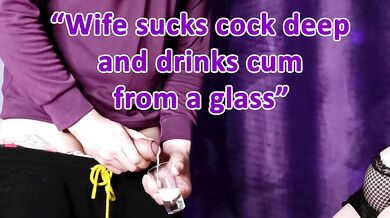 Rough deep face fucking and slapping. Wife drinks cum