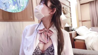 Sex with a cute 18 year old girlfriend in school uniform　Private Photography