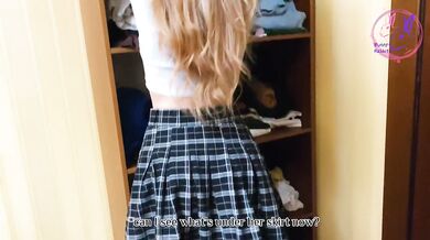 Stepsister came home from the club and let herself be fucked