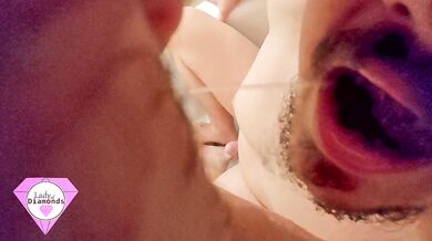 Mistress pees on his dick and make him drink her pee. Washing cum from tits with pee.