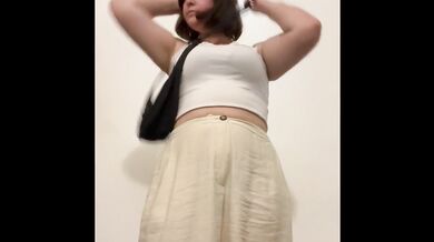 Your girlfriend shows you her outfit for the day, with nip slips