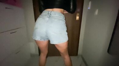 Super naughty girl get fucked with cum over Leather jacket after party n dirty talking