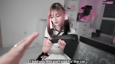 My stepsister found my cupsland sex toy and made me cum on her feet - pinkloving
