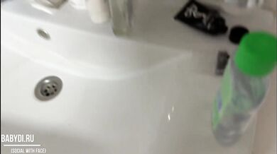 Step Bro Fucked Step Sis While She Stuck At Wash-machine With Cum On Face