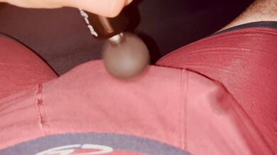 I LOSE ALL CONTROL Moaning & Body Trembling Orgasm Using a Massager on my Throbbing Cock