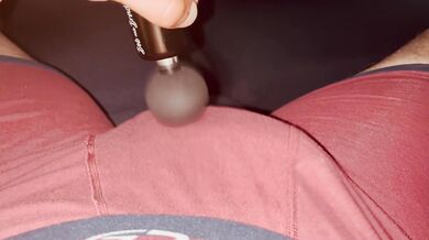 I LOSE ALL CONTROL Moaning & Body Trembling Orgasm Using a Massager on my Throbbing Cock