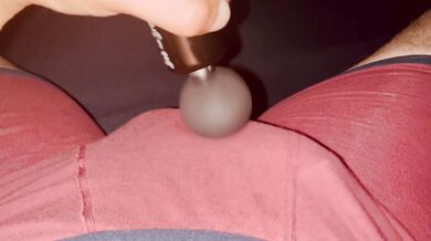 I LOSE ALL CONTROL Moaning & Body Trembling Orgasm Using a Massager on my Throbbing Cock