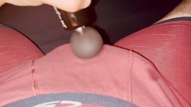 I LOSE ALL CONTROL Moaning & Body Trembling Orgasm Using a Massager on my Throbbing Cock