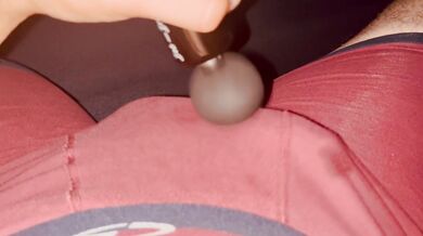 I LOSE ALL CONTROL Moaning & Body Trembling Orgasm Using a Massager on my Throbbing Cock