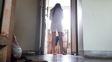 Surprise him with no panties#delivery guy