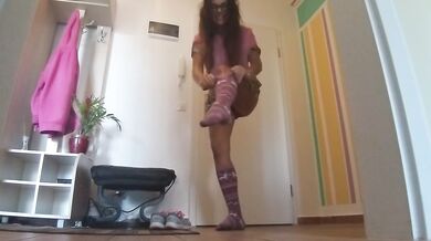Prank for Delivery Guy # Fun to meet Delivery without panties # Enjoy unpacking
