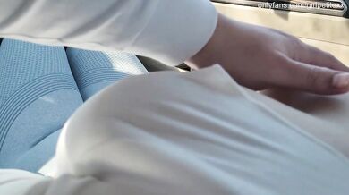 Petite Big Ass Grinding on Cock in Public
