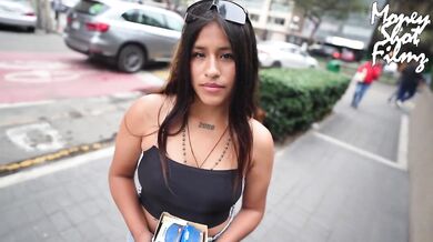 Young Latina Selling Candy Does Her First Porn