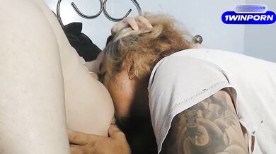Love the way he lick my huge clit