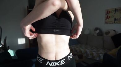Stripping out of my Nike gym clothes