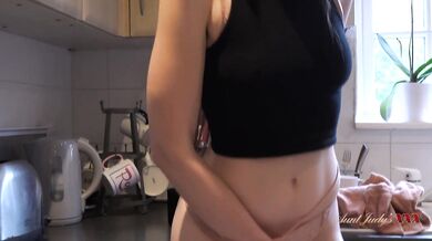 Aunt Judy's XXX - Your Hot MILF Wife Alice Sucks Your Cock in the Kitchen (POV)