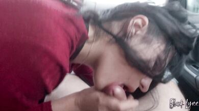 Side Pose Car Blowjob - She Swallows All The Cum