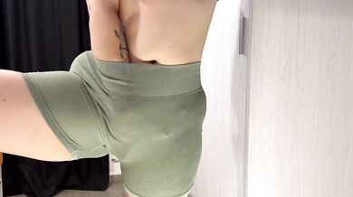 Changing leggings with lingerie