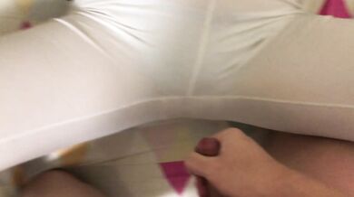 Leaking Massive Precum On Mistress Cameltoe Yoga Pants Leggings