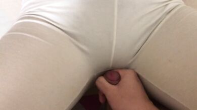 Leaking Massive Precum On Mistress Cameltoe Yoga Pants Leggings