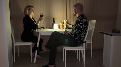 First date: courtship, flowers, gifts... Couldn't stand it and fucked hard deep in her mouth.