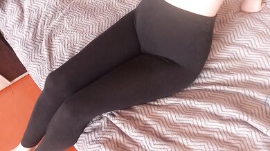 She didn’t stop me — dry hump on couch, silent caring wife in delicate wool leggings