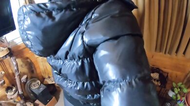 Preview-MilfyCalla- A Lot Of Cum On my black down jacket and black leather leggings 216